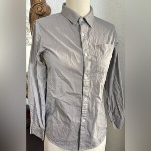 Spring & GeGen Men's Gray Button-Up Shirt Size XL